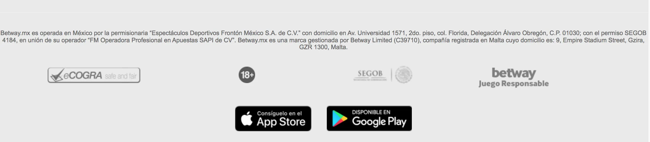 Betway tiene licencia avalada por la SEGOB Betway Licencia SEGOB