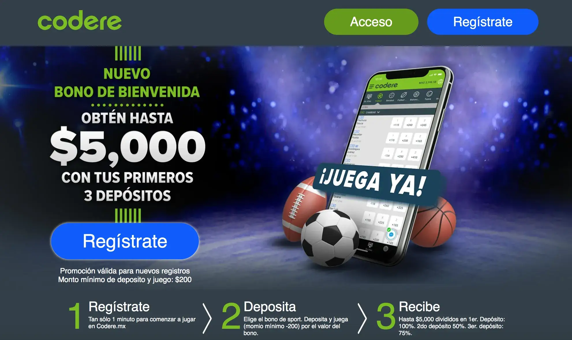 Registro de Codere México Codere registro